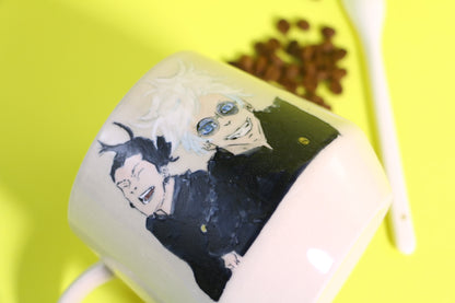 Hand painted Custom Anime Character Coffee Mug, Personalized PotteryMug for Coffee Lovers