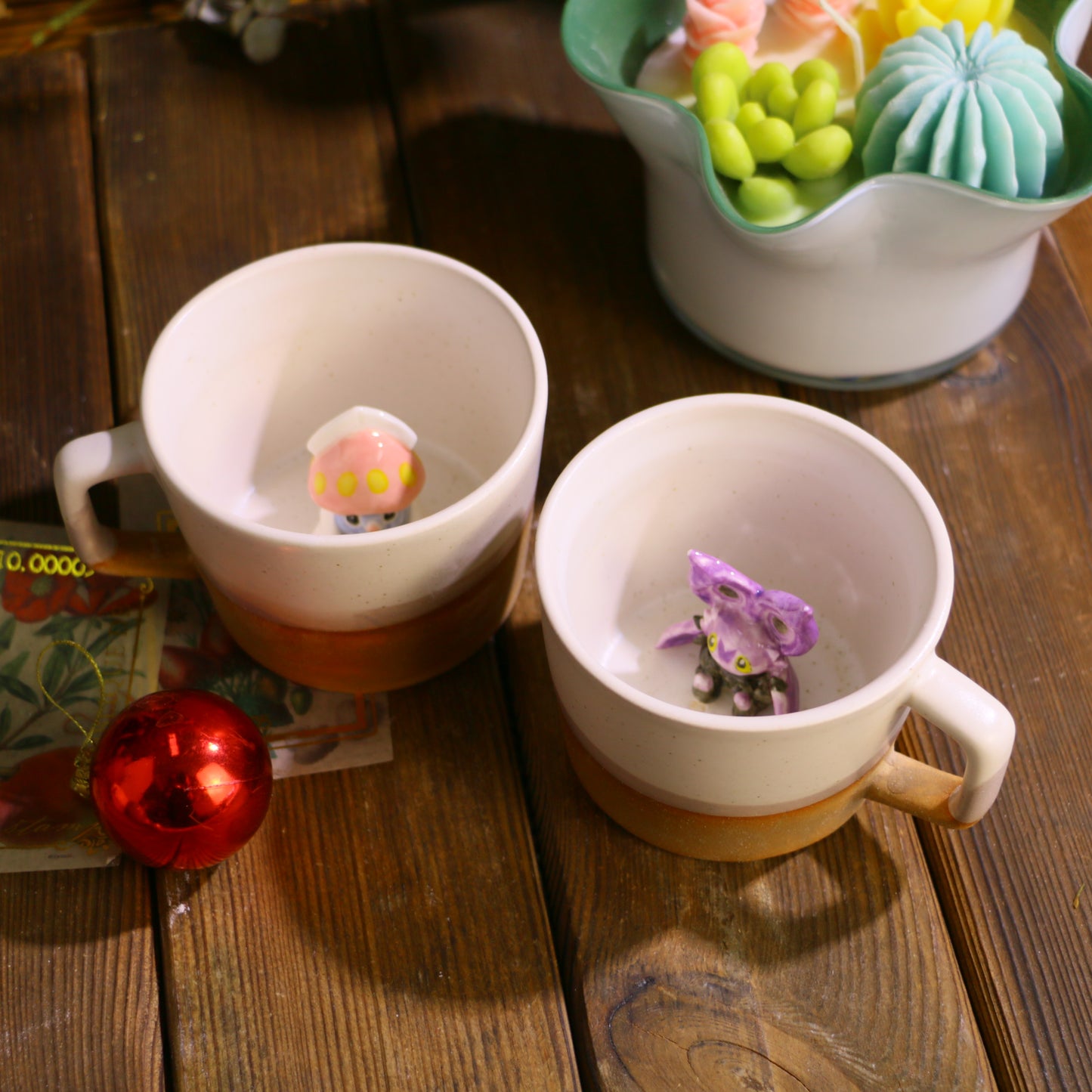 Handmade Pokémon-Inspired Ceramic Mug – Cute Anime Figurine Coffee Cup