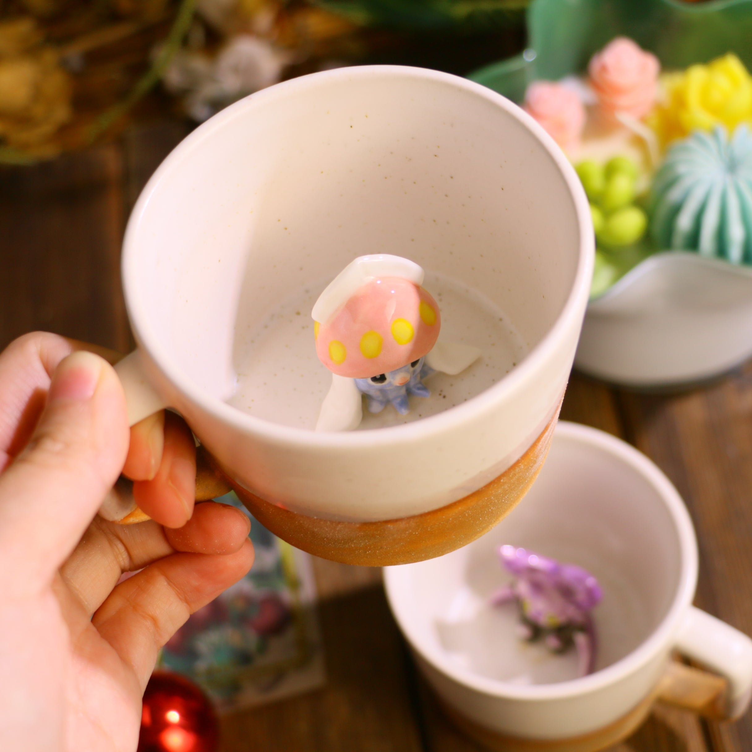 Handmade Pokémon-Inspired Ceramic Mug – Cute Anime Figurine Coffee