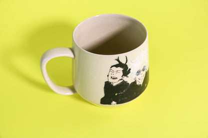 Hand painted Custom Anime Character Coffee Mug, Personalized PotteryMug for Coffee Lovers