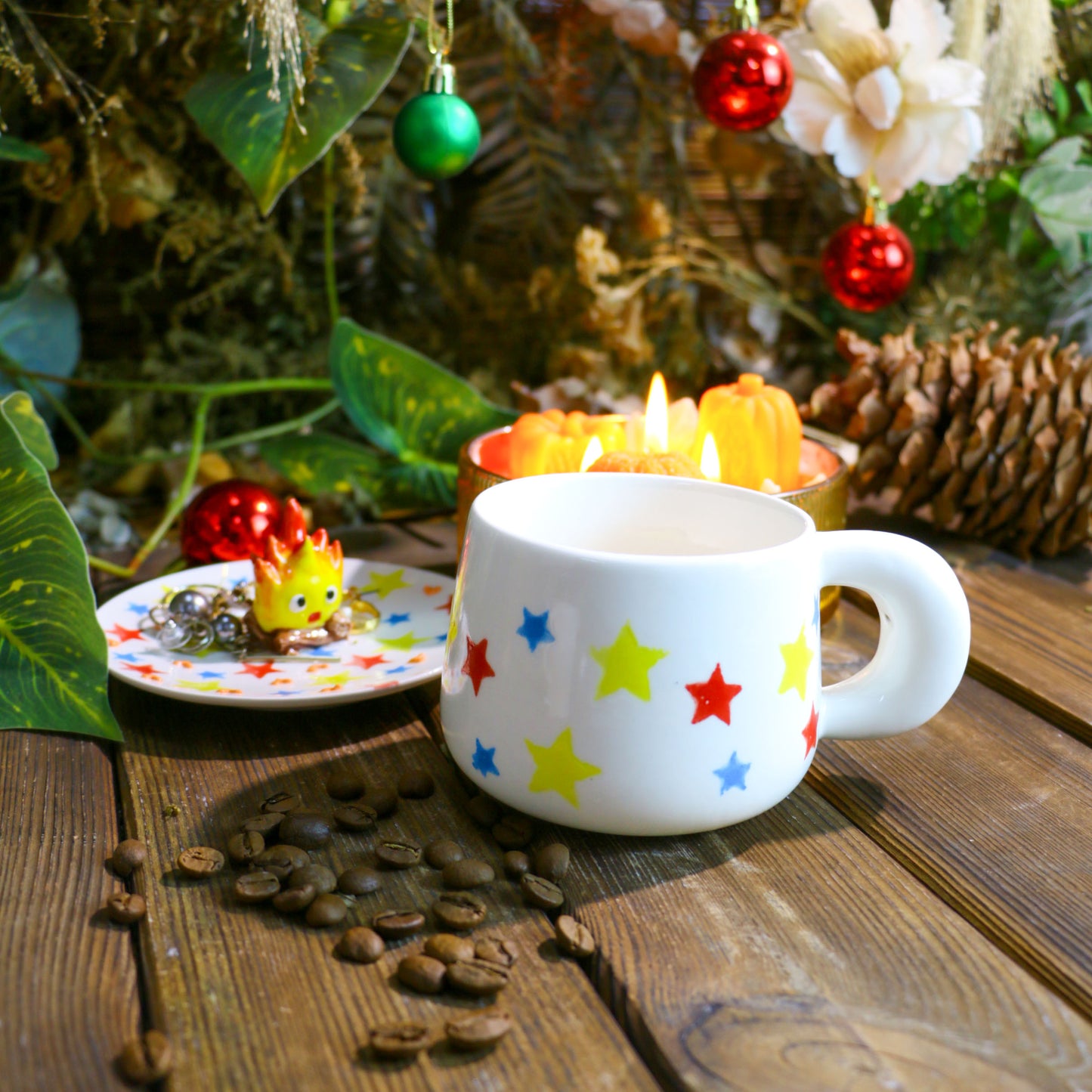 Handmade Calcifer Mug – Fiery Ghibli Magic for Tea & Coffee Lovers