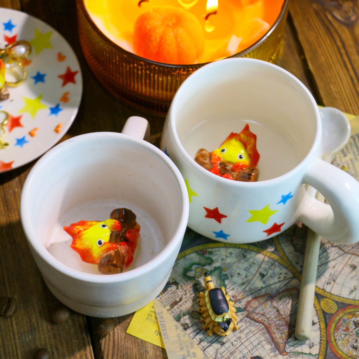 Handmade Calcifer Mug – Fiery Ghibli Magic for Tea & Coffee Lovers