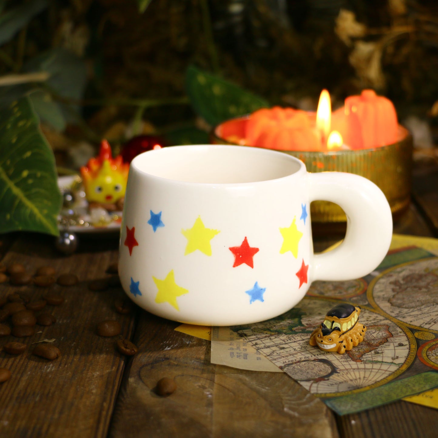 Handmade Calcifer Mug – Fiery Ghibli Magic for Tea & Coffee Lovers