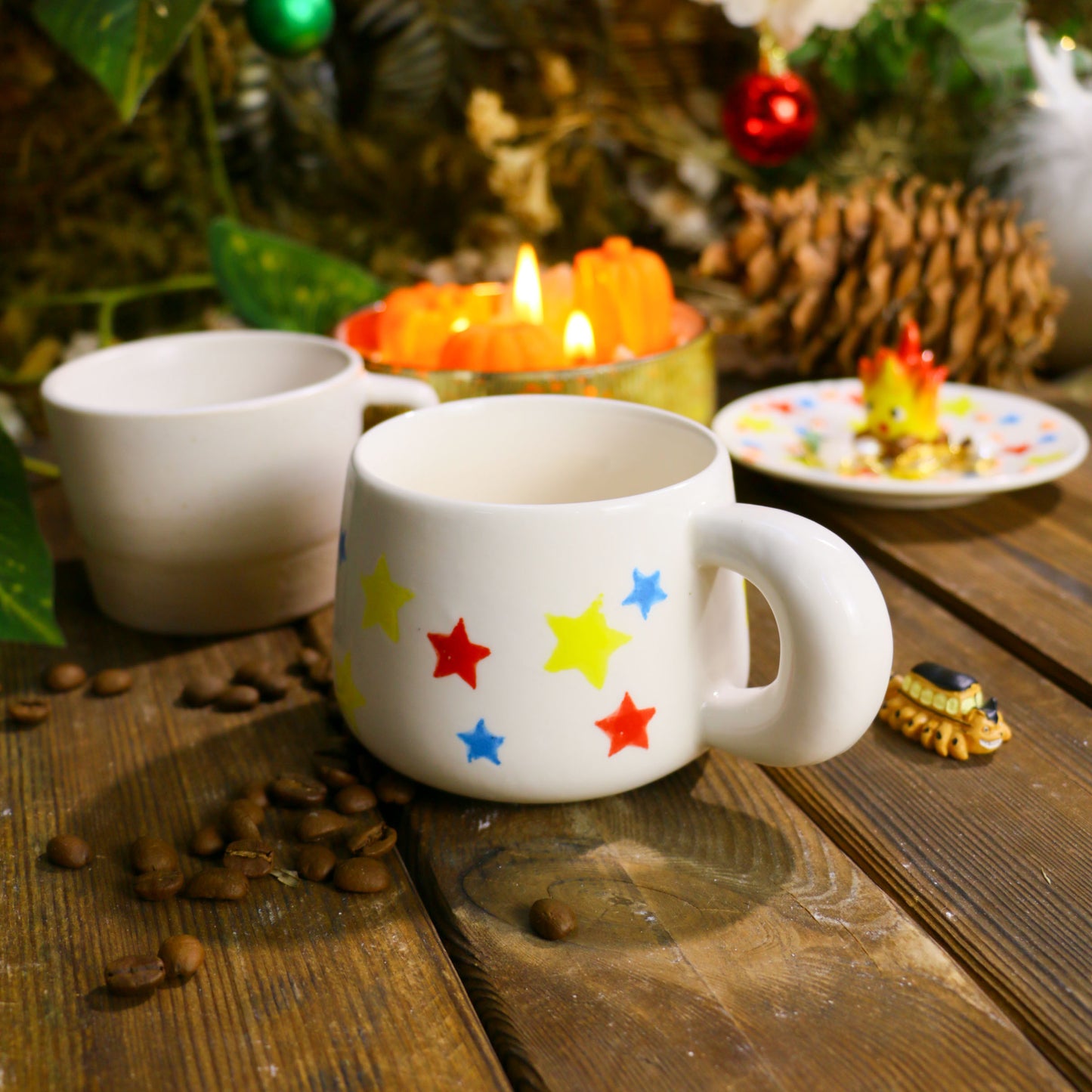 Handmade Calcifer Mug – Fiery Ghibli Magic for Tea & Coffee Lovers