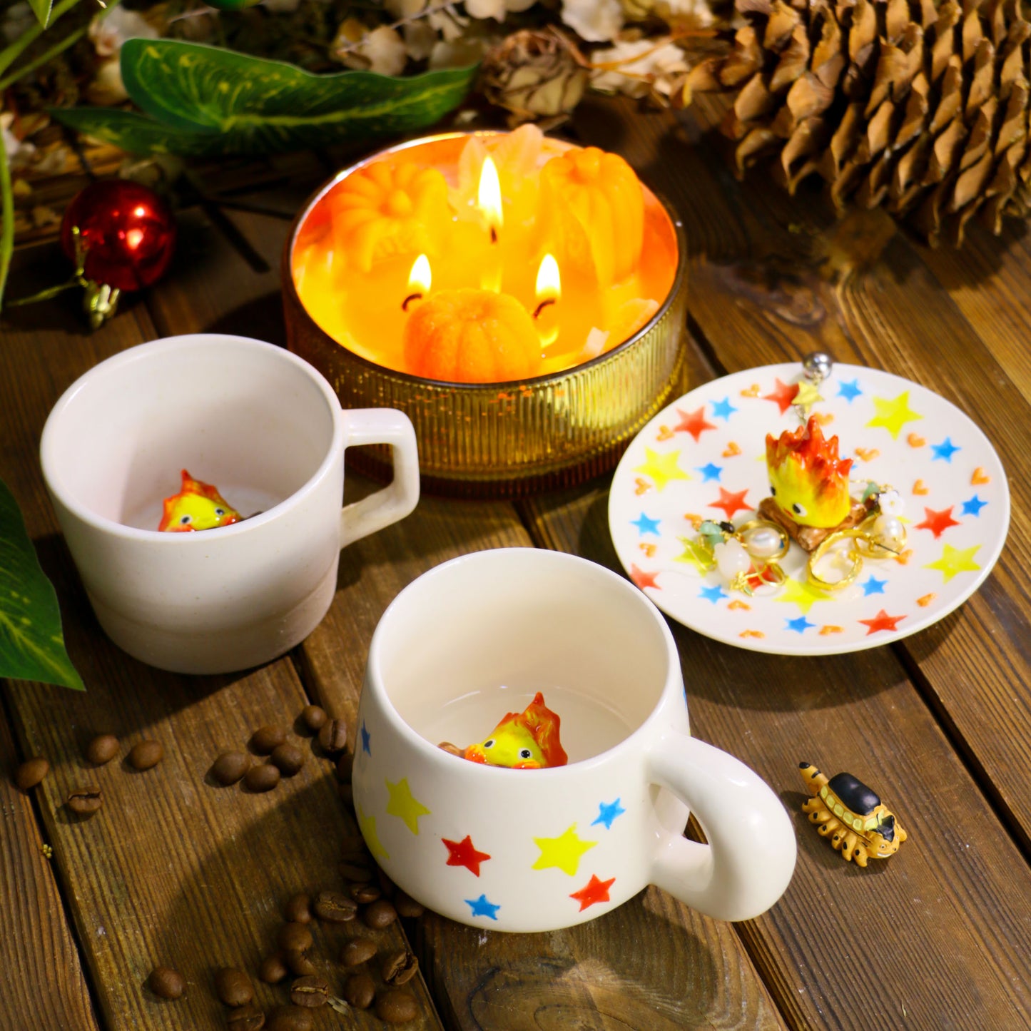 Handmade Calcifer Mug – Fiery Ghibli Magic for Tea & Coffee Lovers