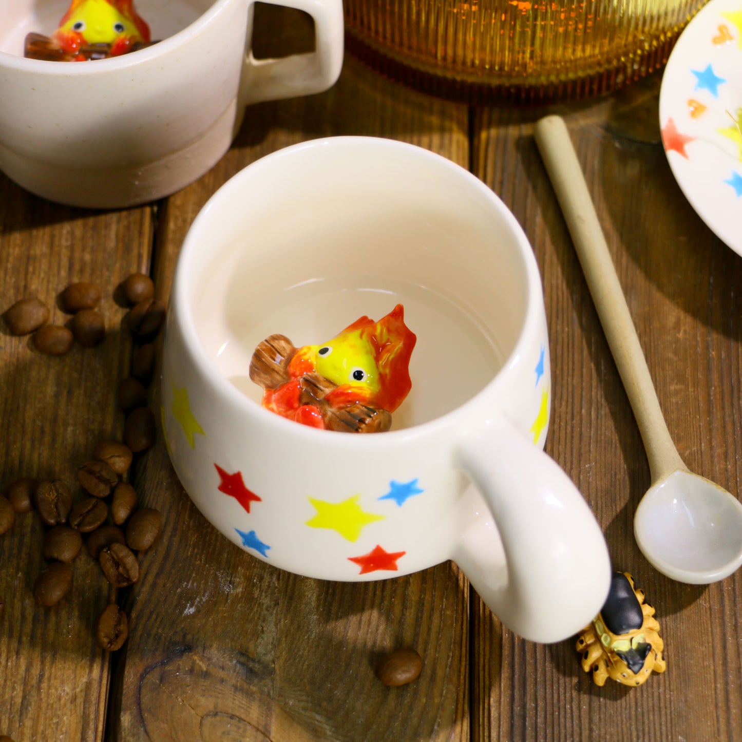 Handmade Calcifer Mug – Fiery Ghibli Magic for Tea & Coffee Lovers