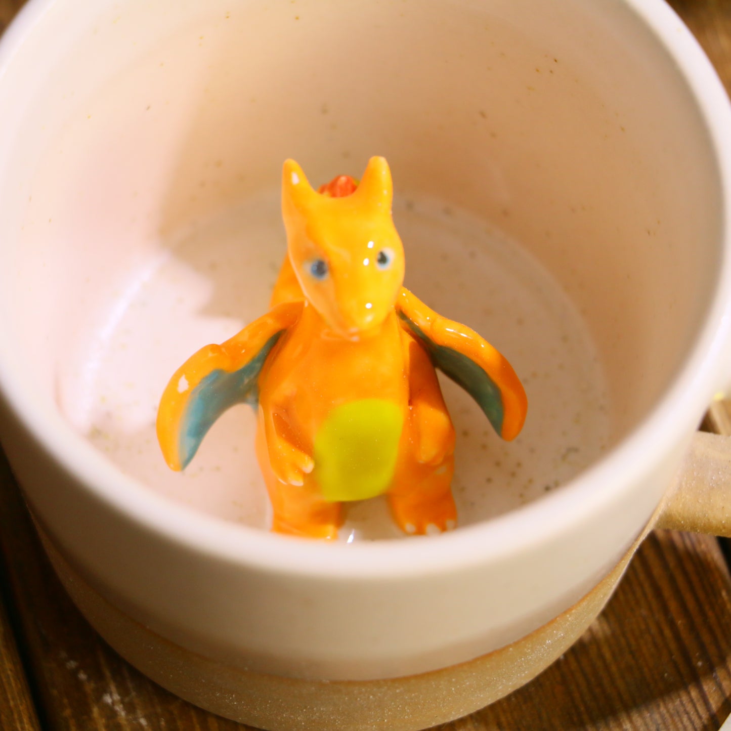 Handmade Charmander Mug, Custom Pokémon-Inspired Ceramic Coffee Cup