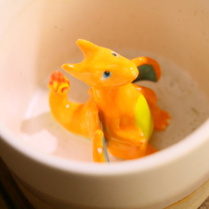 Handmade Charmander Mug, Custom Pokémon-Inspired Ceramic Coffee Cup
