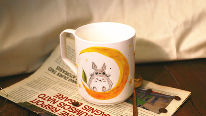 Totoro Handmade Ceramic Mug – 18oz Personalized Pottery Gift for Anime Lovers