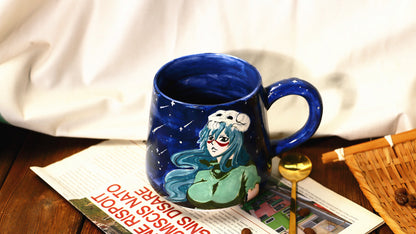 Nel Hand-painted Ceramic Mug, Bleach Pottery Cup for Anime Lovers