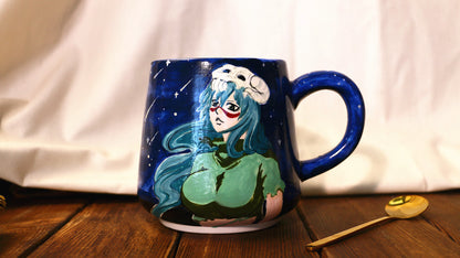 Nel Hand-painted Ceramic Mug, Bleach Pottery Cup for Anime Lovers