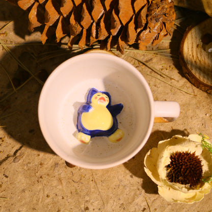 Handmade Pokémon-Inspired Ceramic Mug – Cute Anime Figurine Coffee Cup