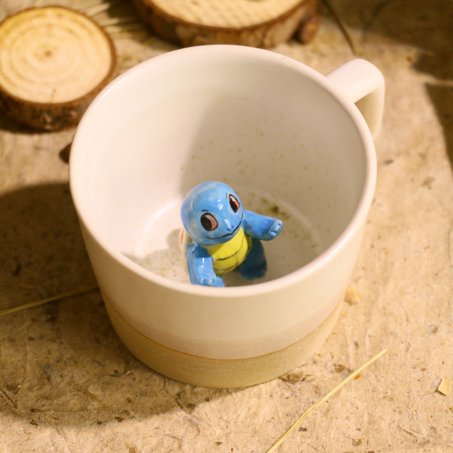Handmade Pokémon-Inspired Ceramic Mug – Cute Anime Figurine Coffee Cup