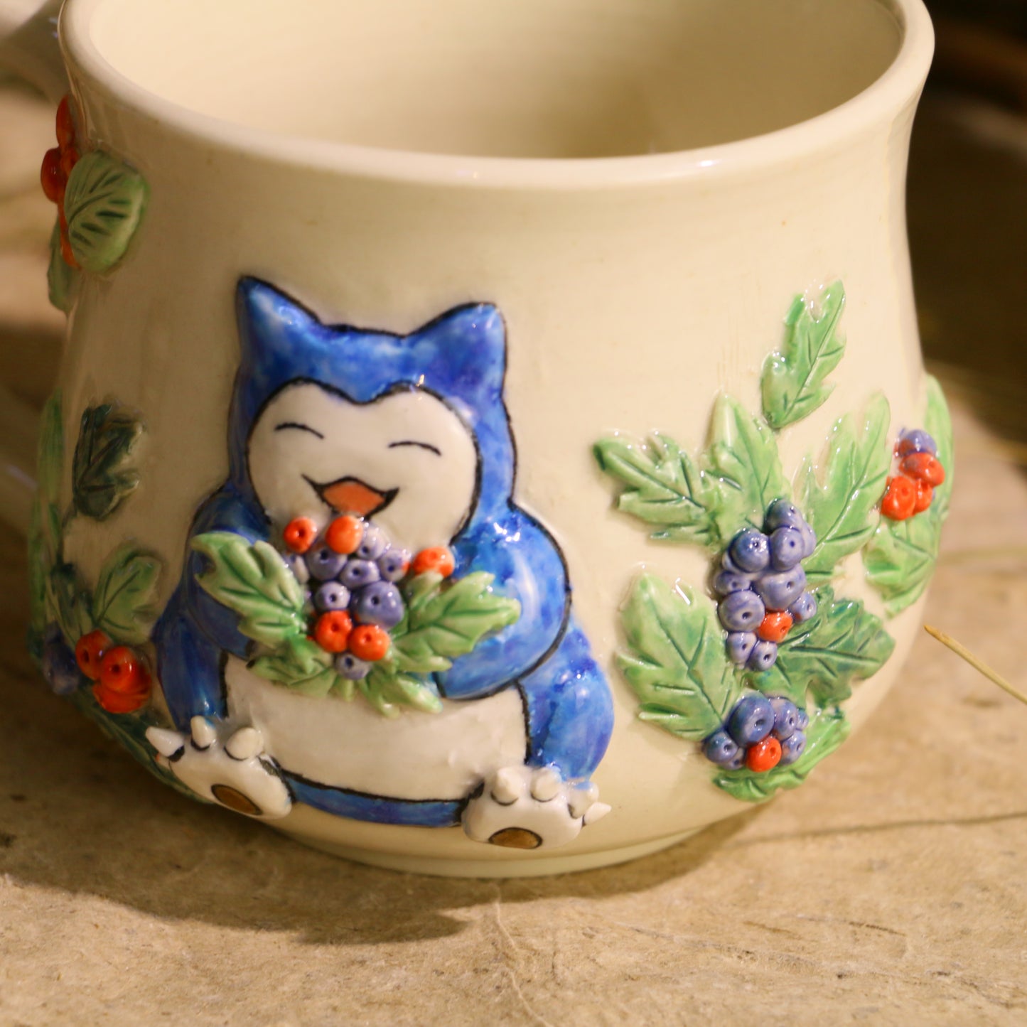 Custom Pokémon Ceramic Mug – Handmade 3D Relief Anime Cup for Gifts
