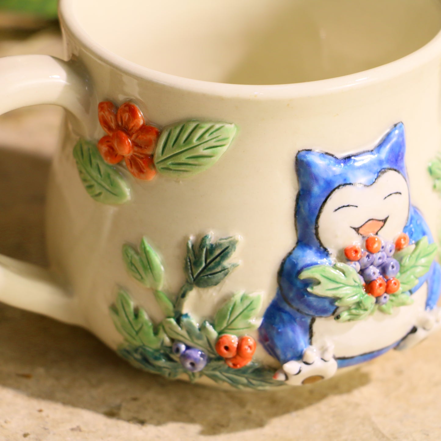 Custom Pokémon Ceramic Mug – Handmade 3D Relief Anime Cup for Gifts