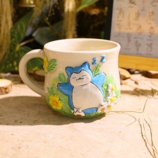 Custom Pokémon Ceramic Mug – Handmade 3D Relief Anime Cup for Gifts