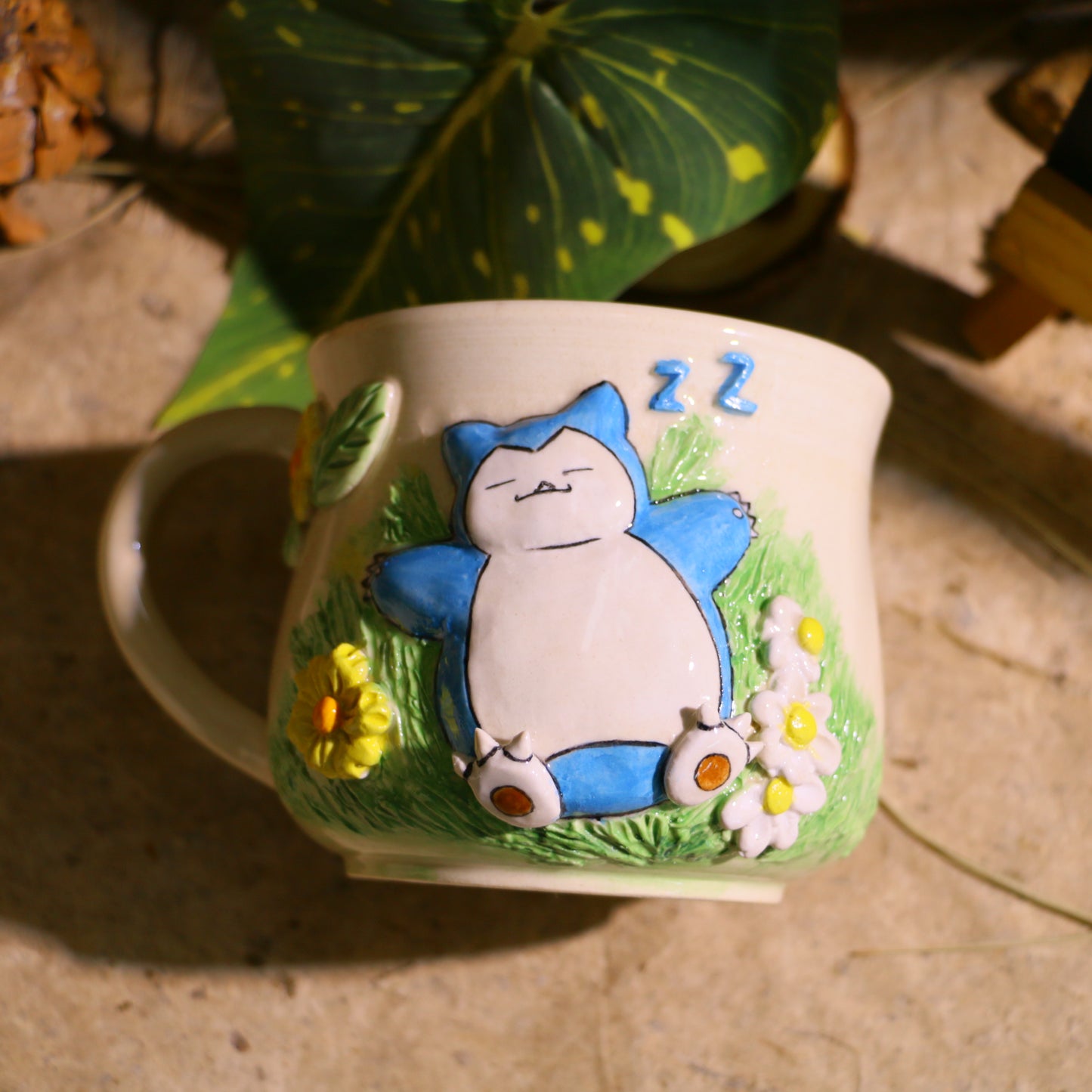 Custom Pokémon Ceramic Mug – Handmade 3D Relief Anime Cup for Gifts