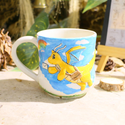 Custom Pokémon Ceramic Mug – Handmade 3D Relief Anime Cup for Gifts