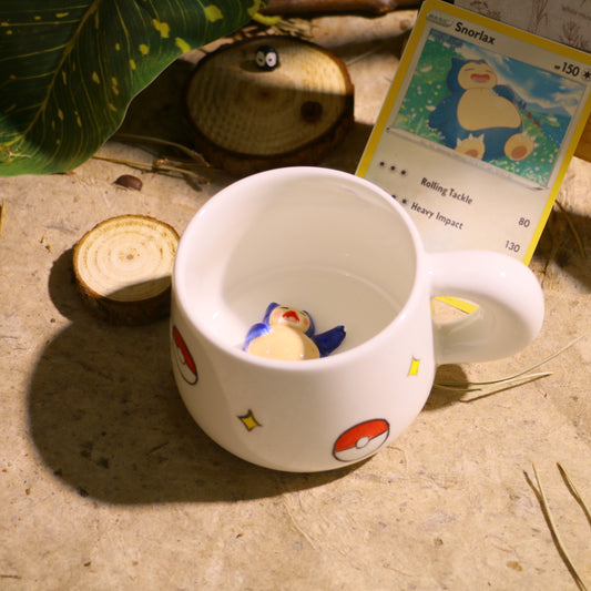 Custom Pokémon-Inspired Mug, Handmade Ceramic Coffee Cup with Surprise Character Inside