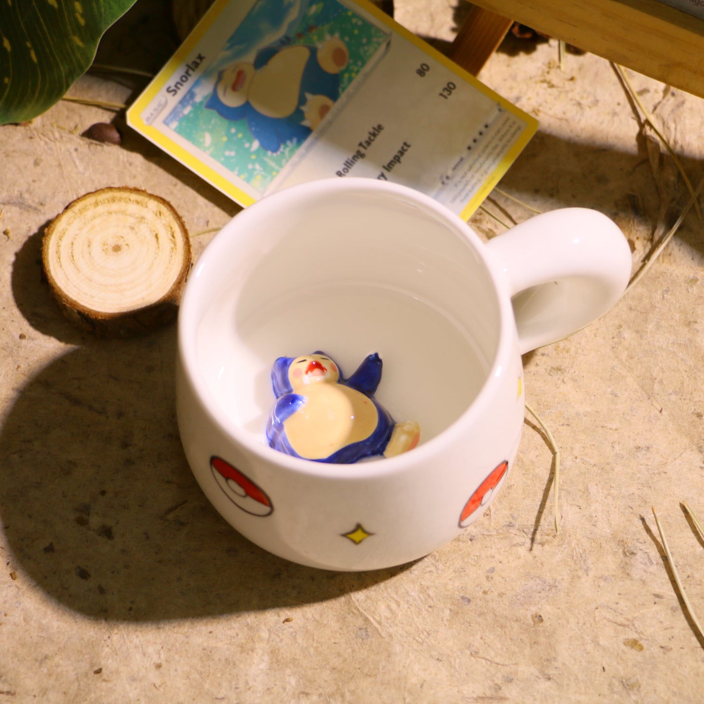 Custom Pokémon-Inspired Mug, Handmade Ceramic Coffee Cup with Surprise Character Inside