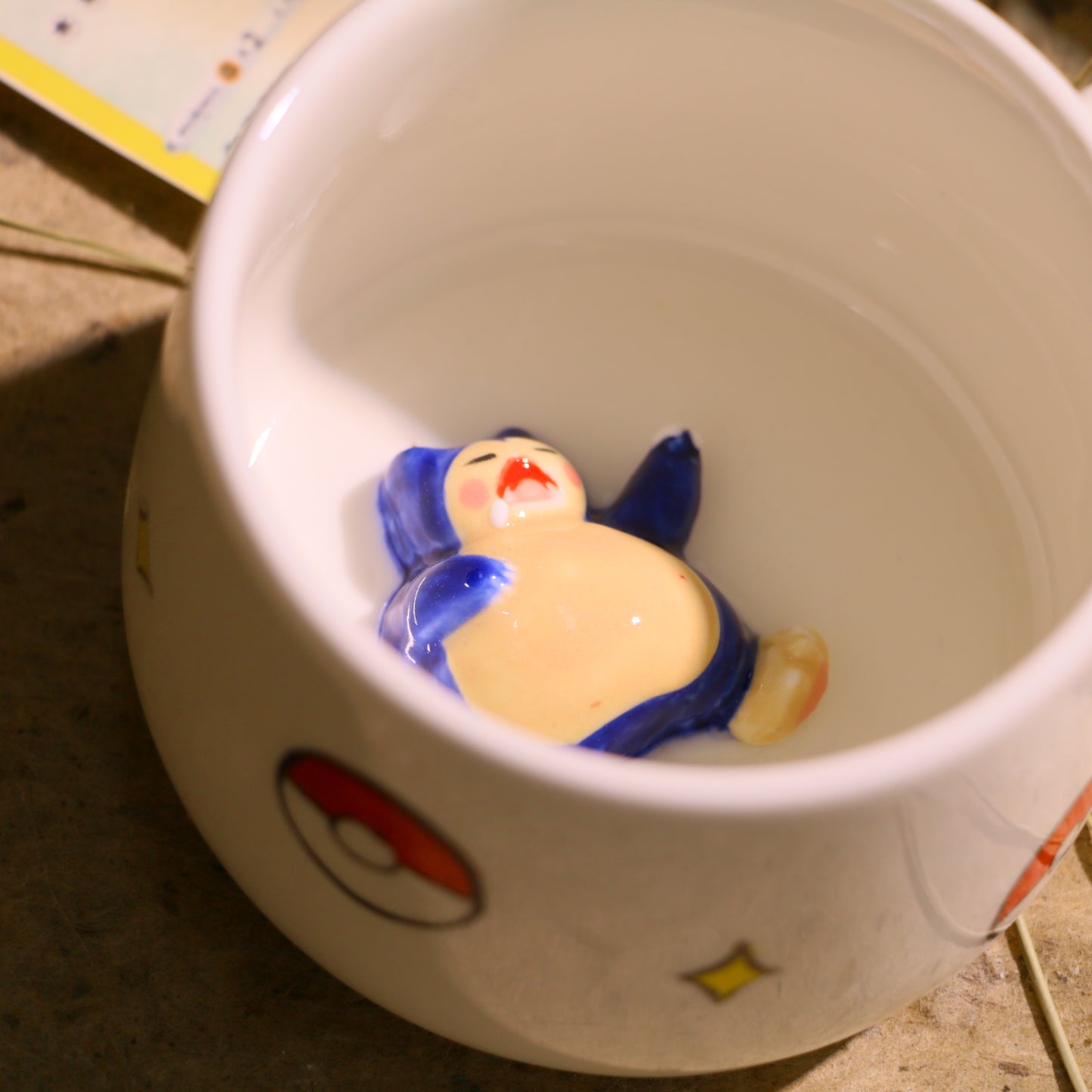 Custom Pokémon-Inspired Mug, Handmade Ceramic Coffee Cup with Surprise Character Inside