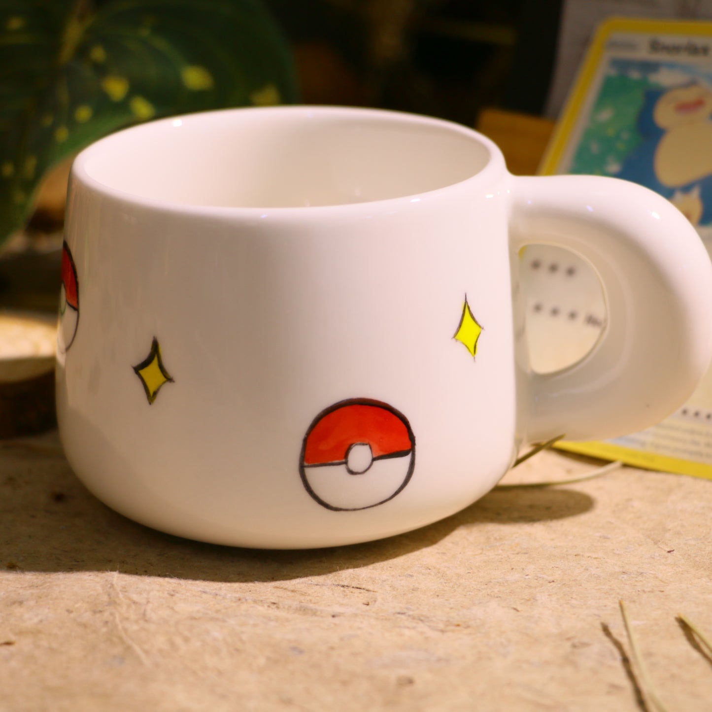 Custom Pokémon-Inspired Mug, Handmade Ceramic Coffee Cup with Surprise Character Inside