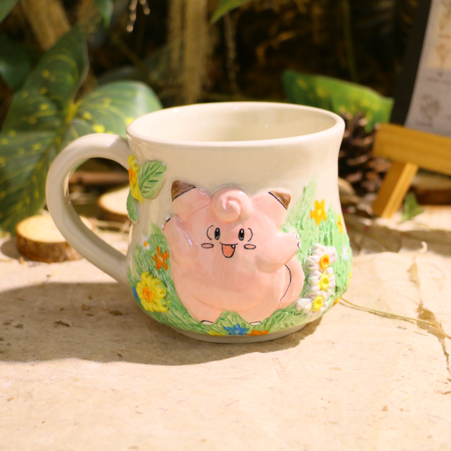 Custom Pokémon Ceramic Mug – Handmade 3D Relief Anime Cup for Gifts