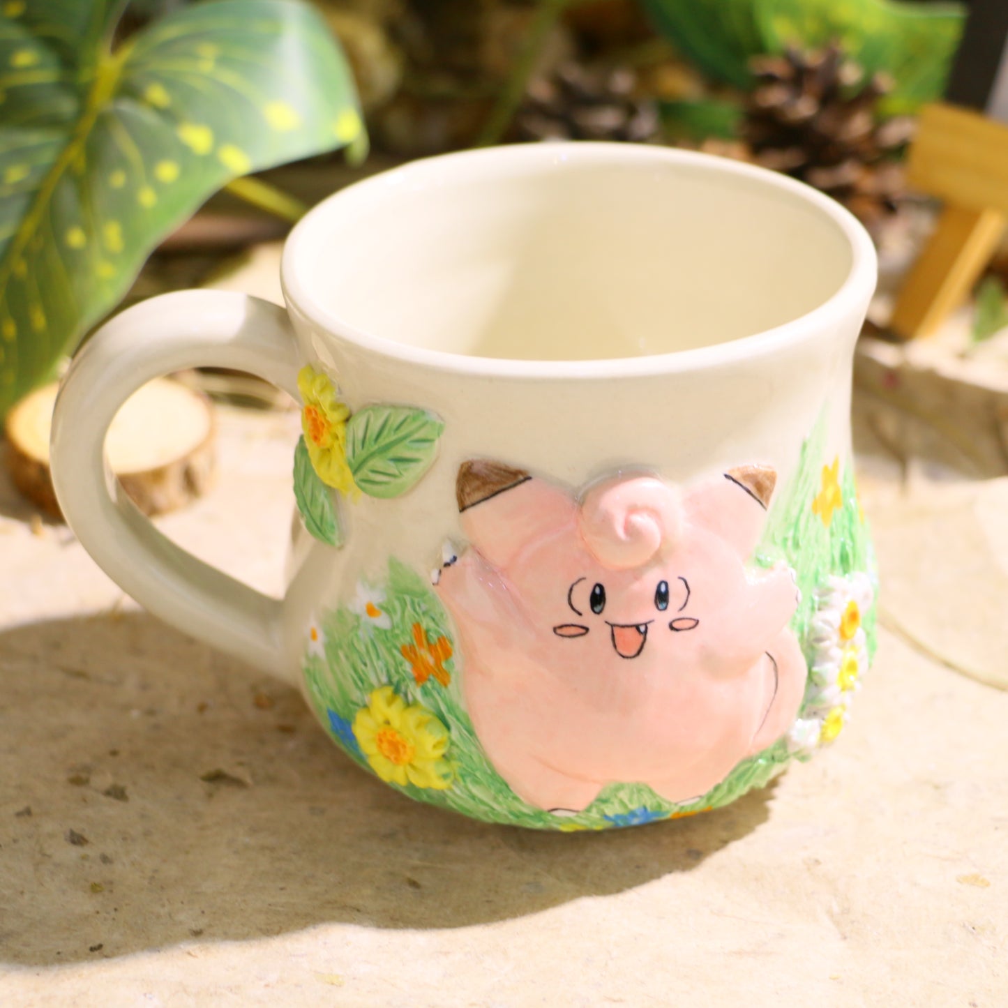Custom Pokémon Ceramic Mug – Handmade 3D Relief Anime Cup for Gifts