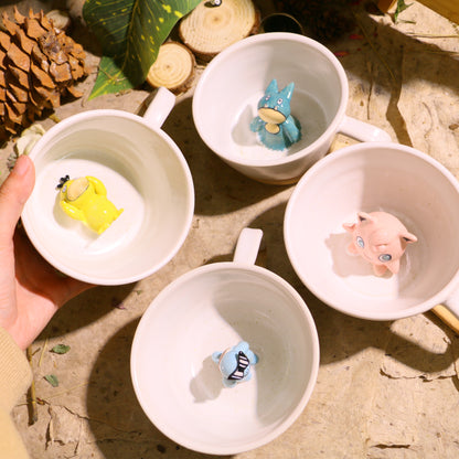 Handmade Pokémon-Inspired Ceramic Mug – Cute Anime Figurine Coffee Cup