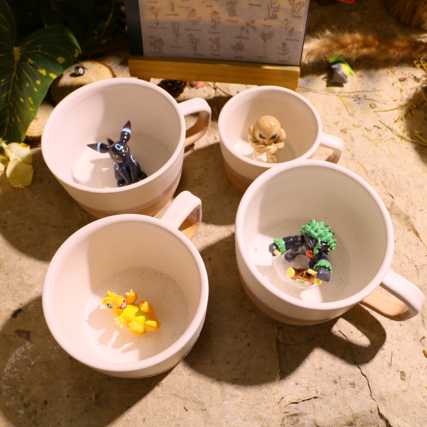 Handmade Pokémon-Inspired Ceramic Mug – Cute Anime Figurine Coffee Cup