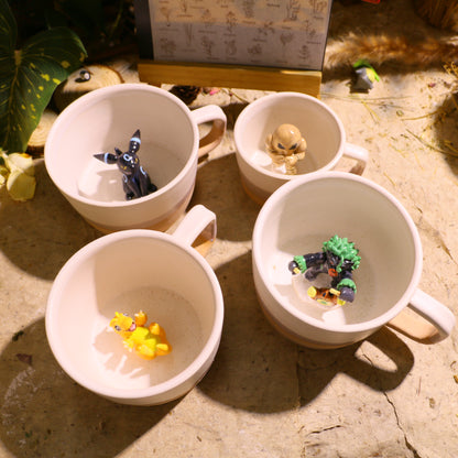 Handmade Pokémon-Inspired Ceramic Mug – Cute Anime Figurine Coffee Cup