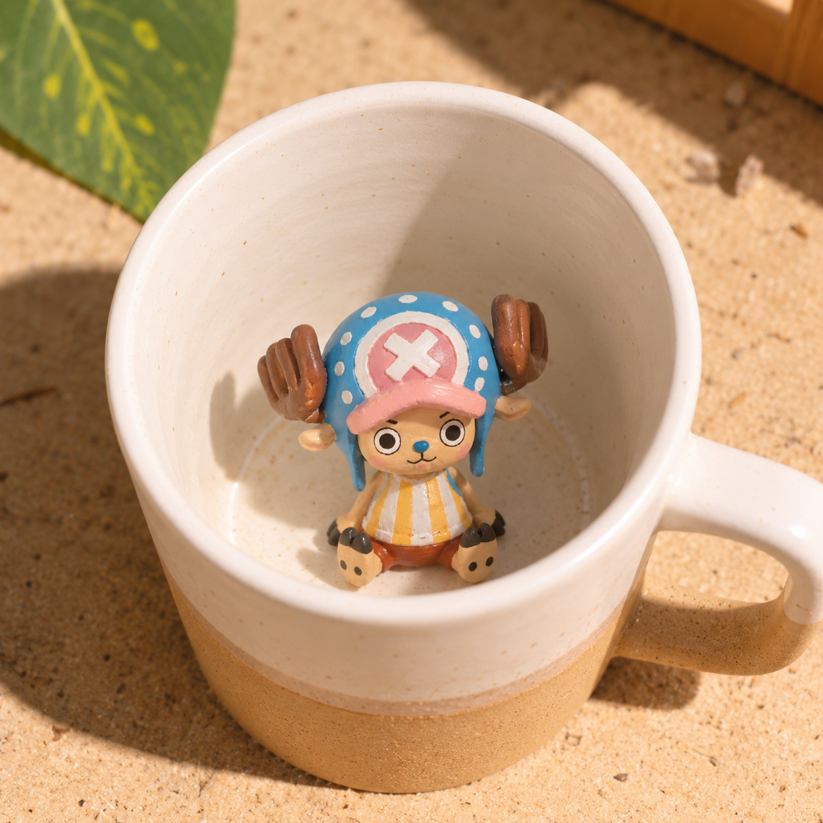Handmade One Piece–Inspired Ceramic Mug – Custom Anime Character Figurine Cup