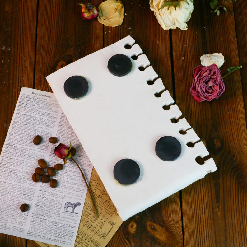 Custom Ceramic Note Magnet, Handmade Dry Erase Fridge Notepad