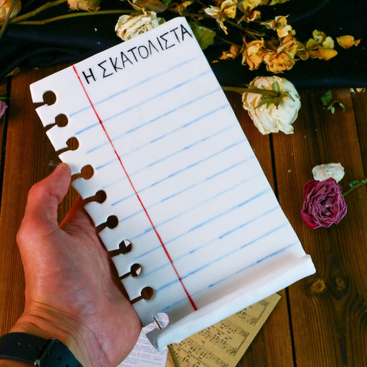 Custom Ceramic Note Magnet, Handmade Dry Erase Fridge Notepad