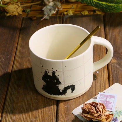 Scruffy Cat Ceramic Mug – Adorable Handmade Coffee & Tea Cup