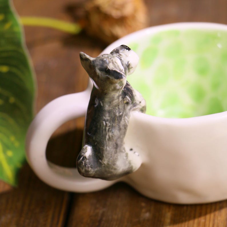 Custom Pet Portrait Mug with 3D Sculpture, Personalized Handmade Ceramic Cup for Pet Lovers