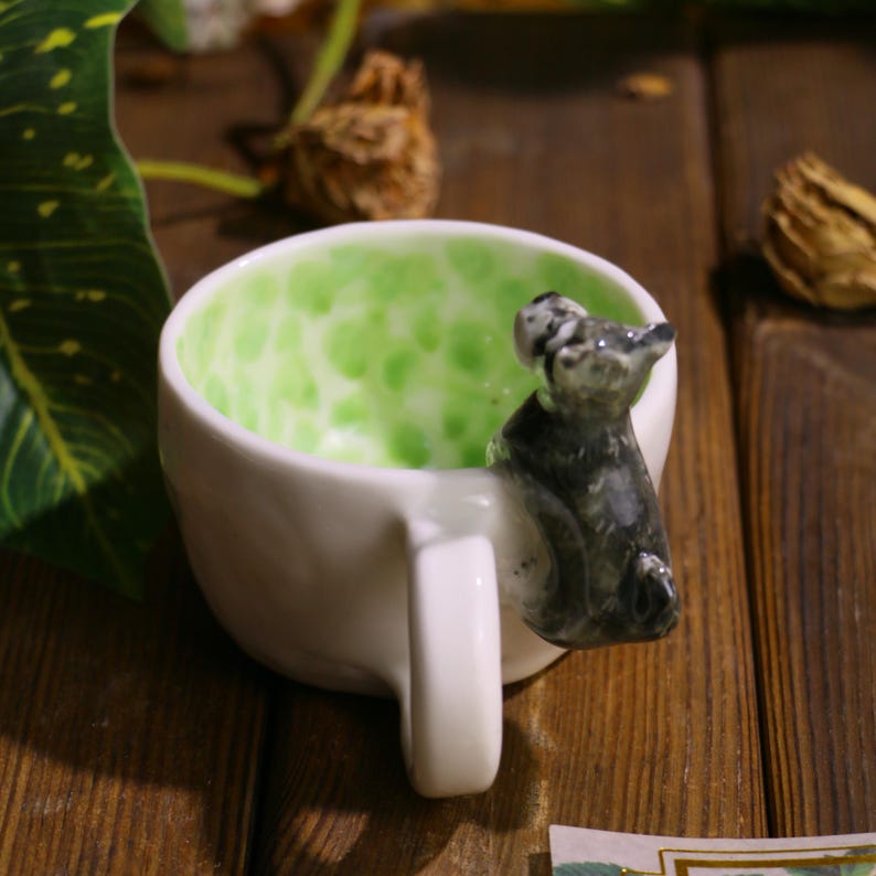 Custom Pet Portrait Mug with 3D Sculpture, Personalized Handmade Ceramic Cup for Pet Lovers