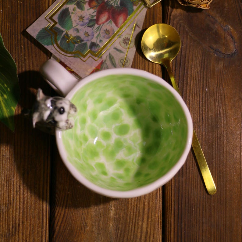 Custom Pet Portrait Mug with 3D Sculpture, Personalized Handmade Ceramic Cup for Pet Lovers