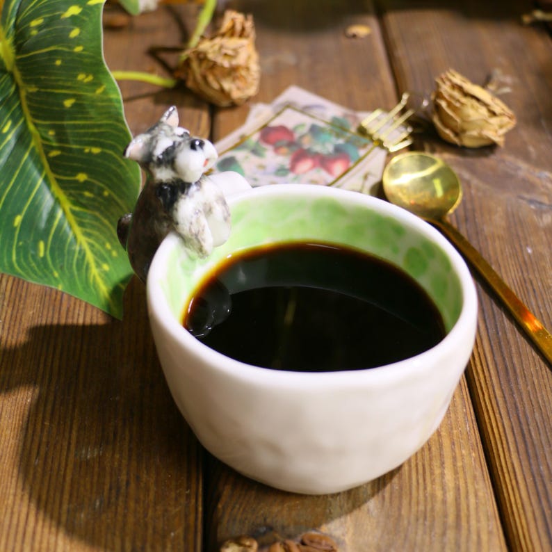 Custom Pet Portrait Mug with 3D Sculpture, Personalized Handmade Ceramic Cup for Pet Lovers