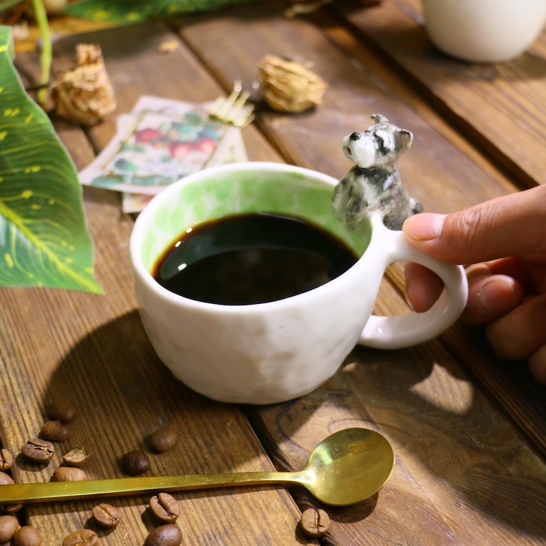 Custom Pet Portrait Mug with 3D Sculpture, Personalized Handmade Ceramic Cup for Pet Lovers