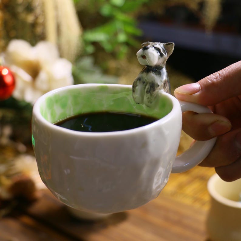 Custom Pet Portrait Mug with 3D Sculpture, Personalized Handmade Ceramic Cup for Pet Lovers