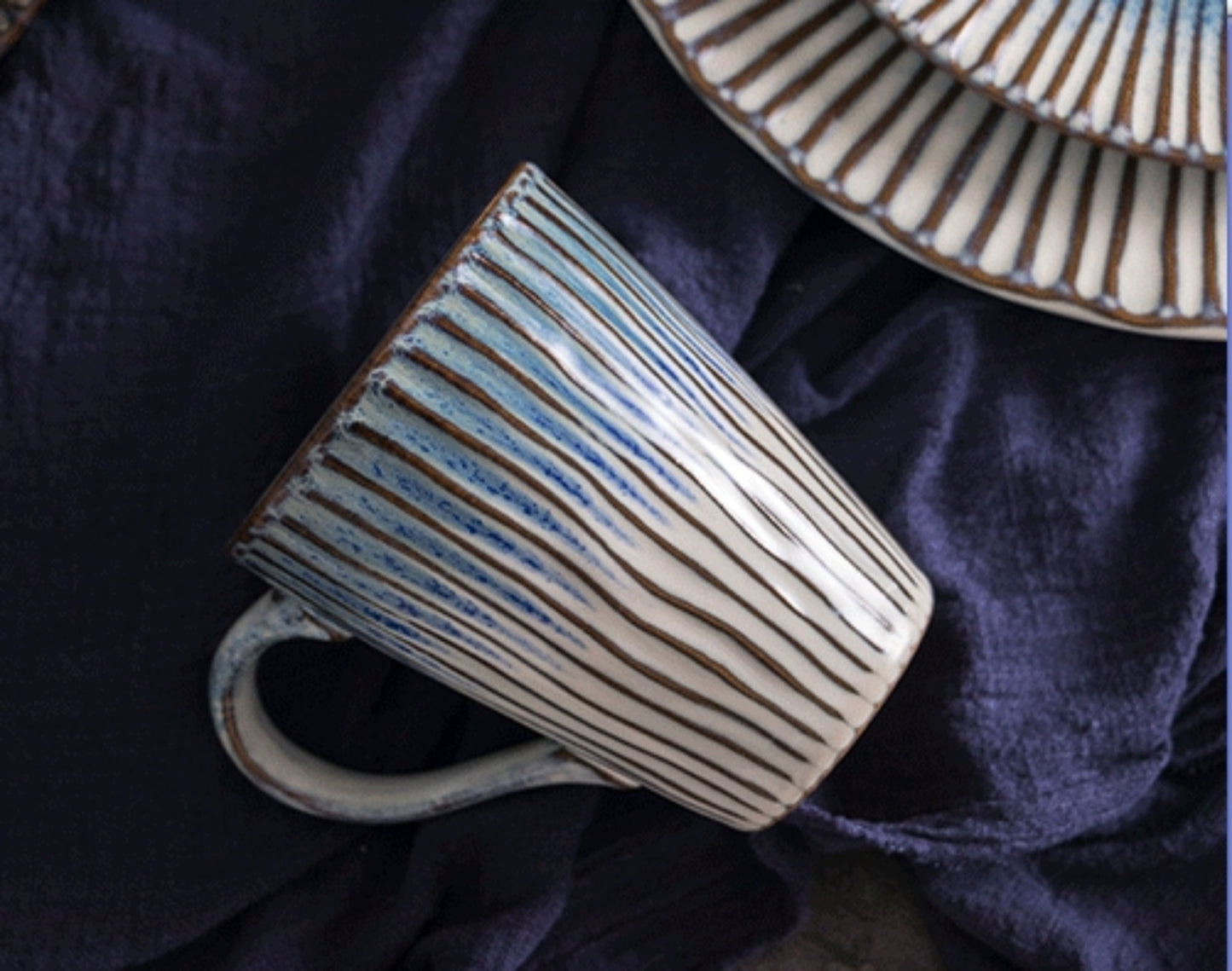 Ceramic Coffee Mug Handmade, Carved Coffee Mug, Personalized Pottery Mug