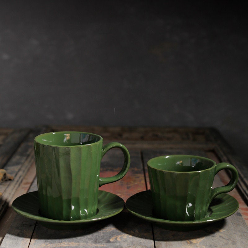 Ceramic Coffee Mug Handmade, A Set Of Two Custom Mug, Personalized Pottery Mug