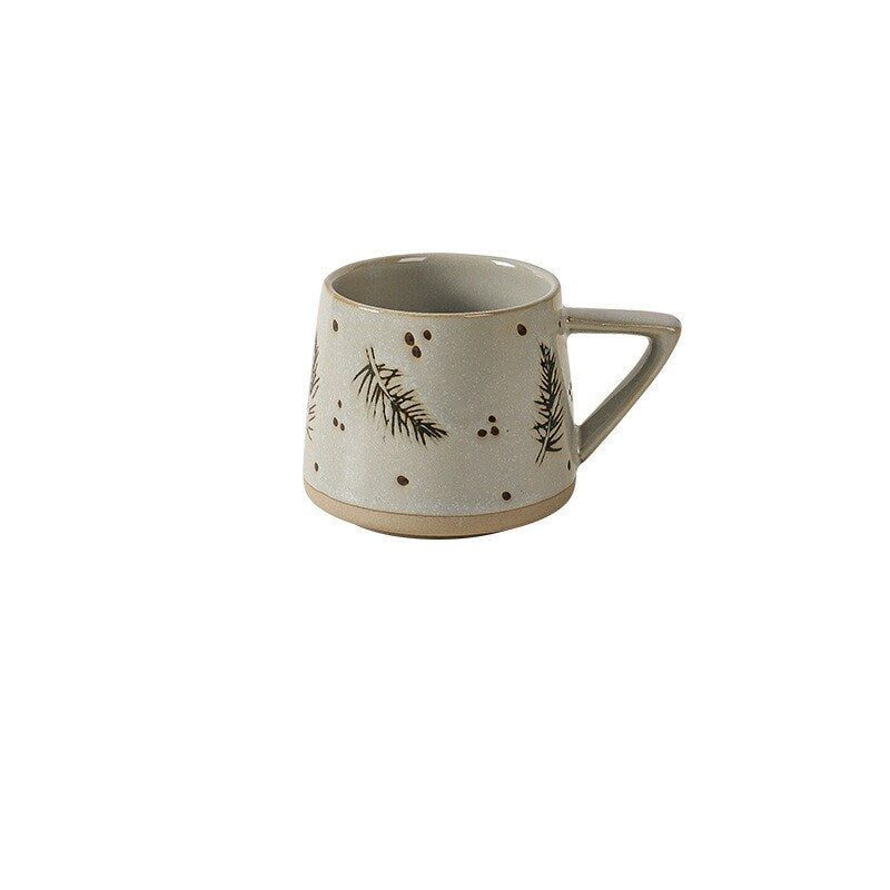 Ceramic Coffee Mug Handmade, Retro Personalized Pottery Mug