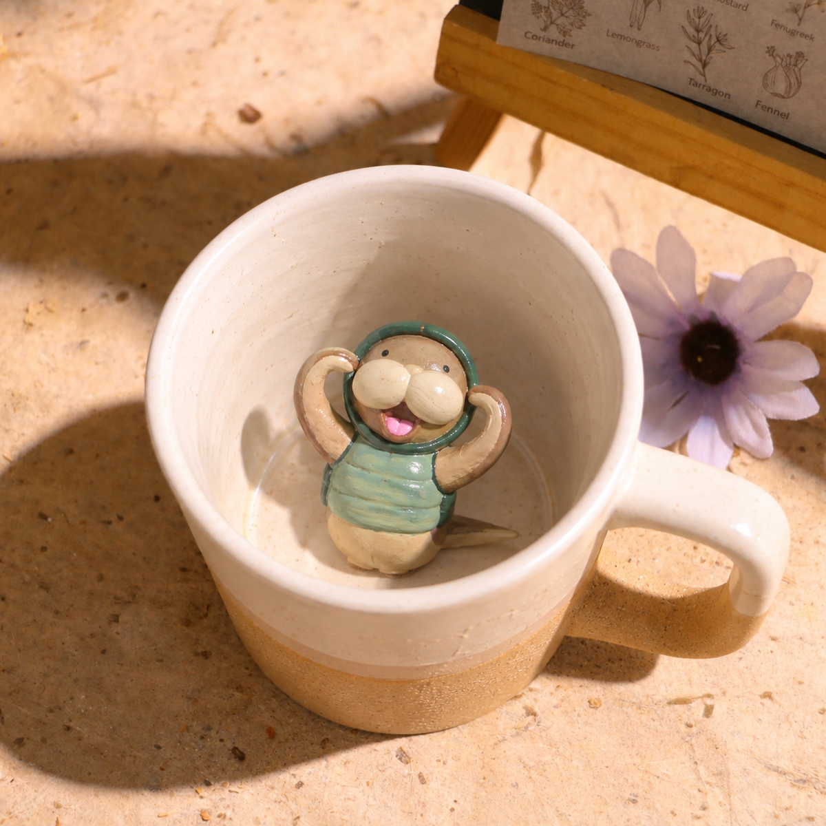 Handmade One Piece–Inspired Ceramic Mug – Custom Anime Character Figurine Cup
