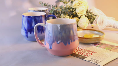 Personalized Colorful Fluid Glaze Ceramic Mug, Bright and Colorful Handmade Coffee Mug