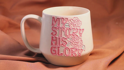 Personalisierte Kaffeetasse mit 3D-Namen/Logo, 16 oz handgefertigte Keramiktasse