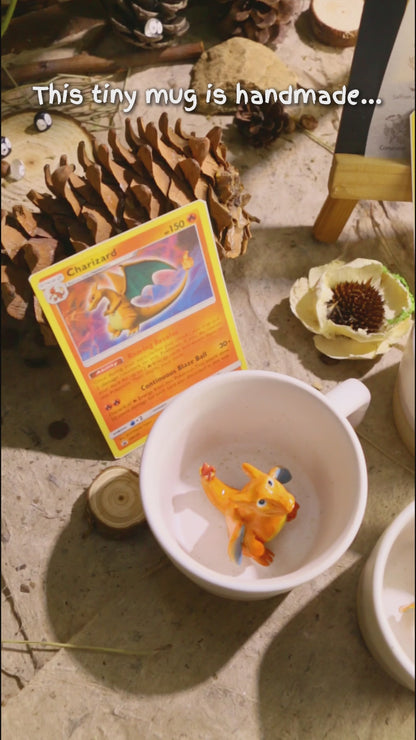 Handmade Charmander Mug, Custom Pokémon-Inspired Ceramic Coffee Cup