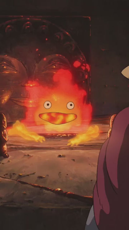 Handmade Calcifer Ceramic Mug – Personalized Pottery Gift for Studio Ghibli Fans