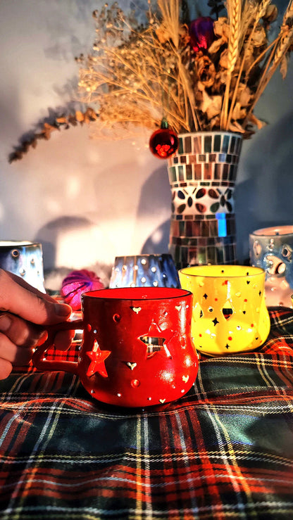 Handcrafted Ceramic Candle Holders for Christmas Gift